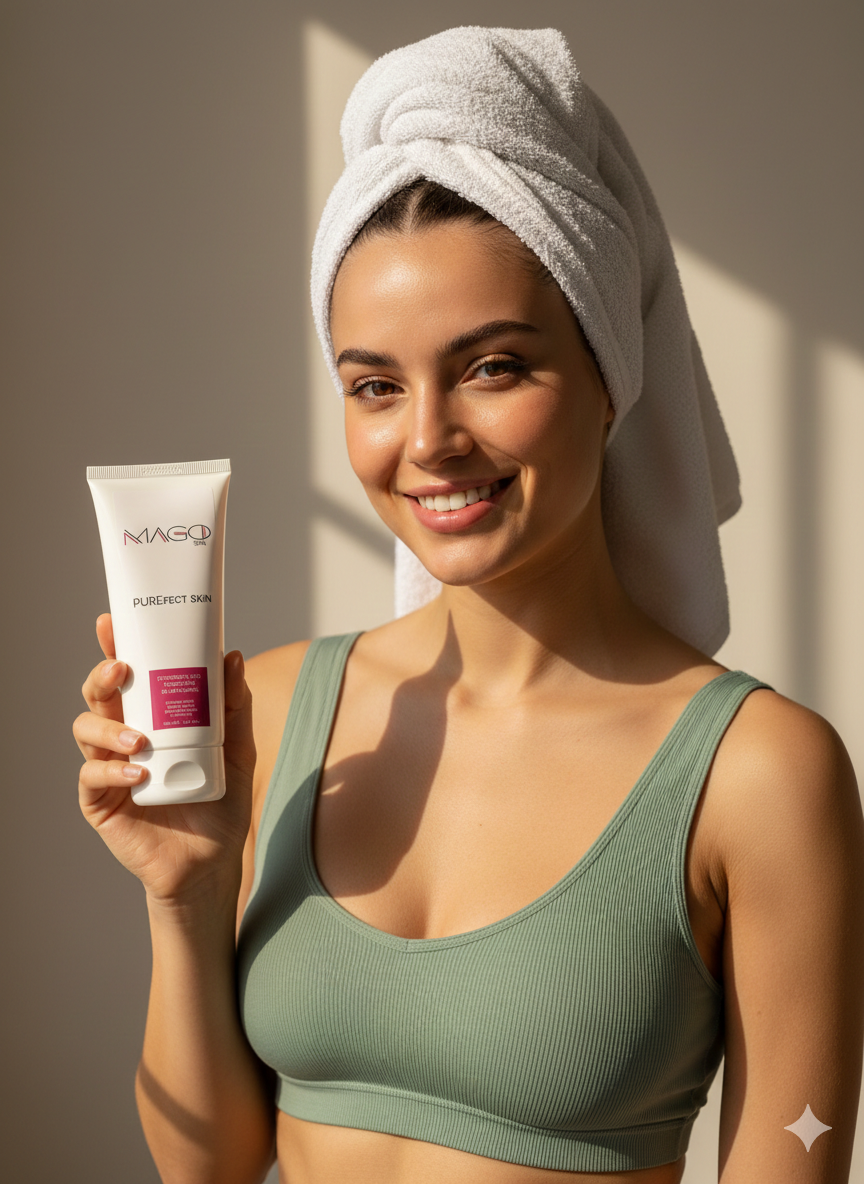 FACIAL CLEANSER - activated charcoal with purifying and exfoliating action
