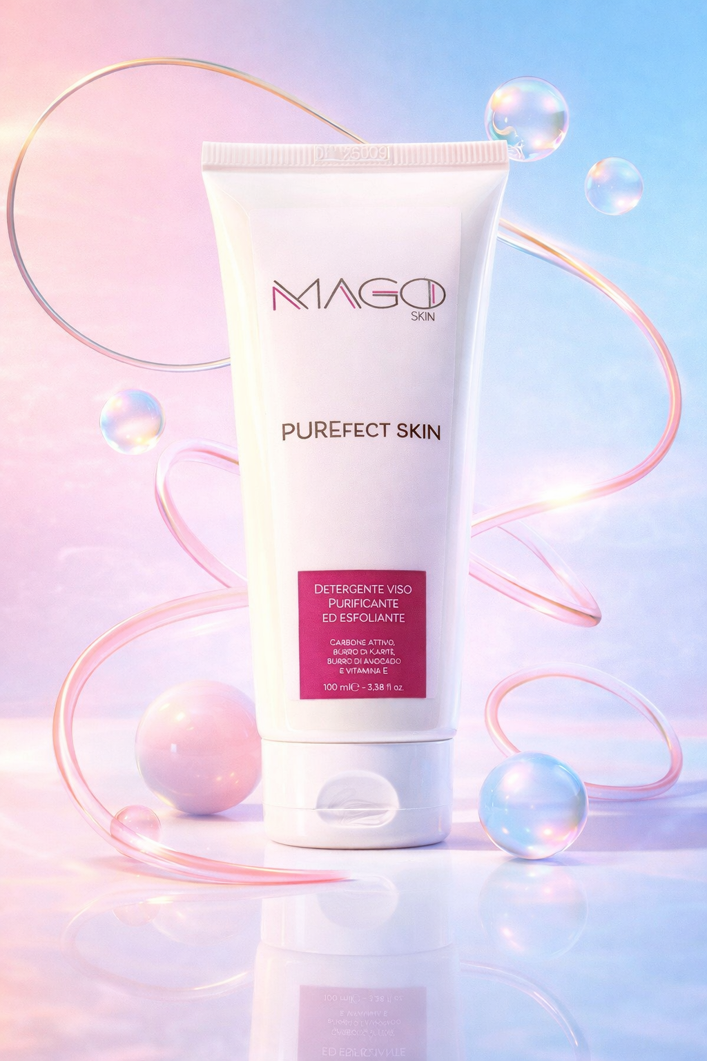 FACIAL CLEANSER - activated charcoal with purifying and exfoliating action