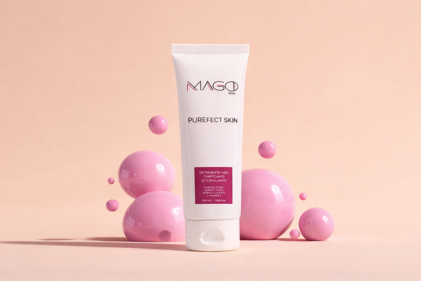 FACIAL CLEANSER - activated charcoal with purifying and exfoliating action